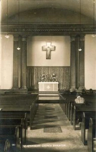 ECHTE FOTOGRAFISCHE POSTKARTE VON ST. STEPHEN'S CHURCH INTERIEUR, BRIGHTON, SUSSEX - Bild 1 von 2