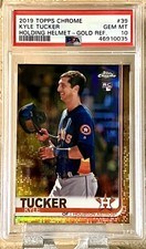 2019 Topps Chrome Kyle Tucker GOLD Refractor- Variation RC /50 PSA 10 Astros