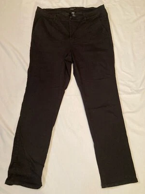 Celebrity Pink Stretch Smart Pant Flat Front Black Slash Pockets Pants  18 - Image 1 of 4