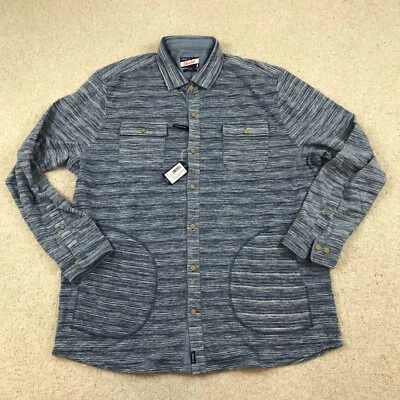 Johnnie O Shacket Para Hombres XL Azul Nueva Manga Larga Con Botones Foto 1 de 4