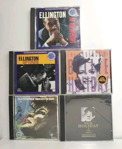 Jazz Icons 5 CD Lot - Elington, Fitzgerald, Holiday / All Disc's Excellent + - Picture 1 of 5
