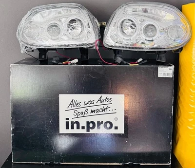 Faro Renault Clio B In.Pro Angel Eyes tuning cromo NUEVO - Imagen 1 de 4