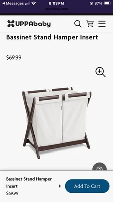 Uppababy Bassinet Stand Hamper Insert / Dual-Compartment w/ Carry Handles 2 pack - Image 1 of 3