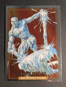 🦸🔥2024 Marvel Masterpieces ‘92 Platinum Iceman # 40 🦸🔥 - Picture 1 of 6