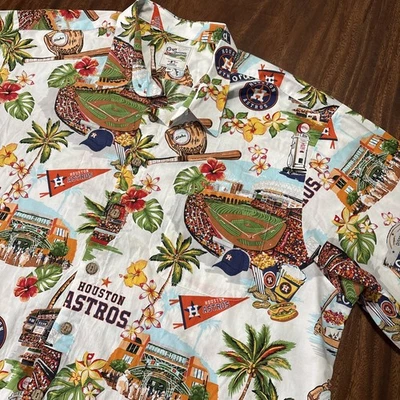 Houston Astros Reyn Spooner Shirt 3XL Multicolor MLB Baseball Hawaiian Top - Image 1 of 4