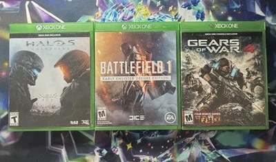 Xbox One Spielepaket Halo 5 Battlefield 1 Gears Of War 4 mit Bonus Codes - Bild 1 von 4