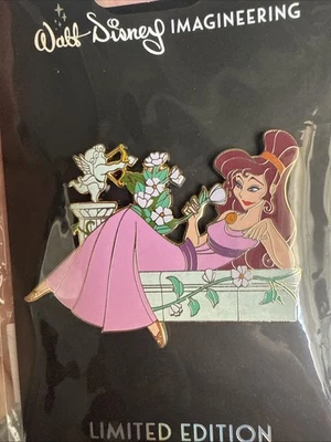 Disney WDI 2024 Floral Hercules Megara LE 300 Pin - Image 1 of 4