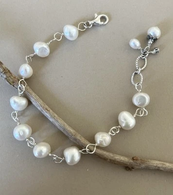 Браслет бохо с белым пресноводным жемчугом ювелирные изделия Sundance Treasures - Изображение 1 из 4