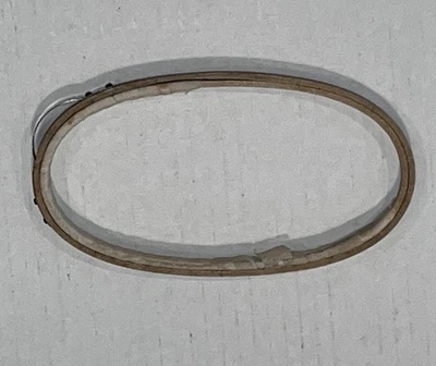 Antique Embroidery Hoop Adjustable Bow Spring 6” X 3” Wooden FELT LINED - Image 1 of 4