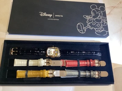 NIB INVICTA Disney® Mickey Mouse Watch Set 5 Leather Bands Limited Edit W/Papers - Image 1 of 4