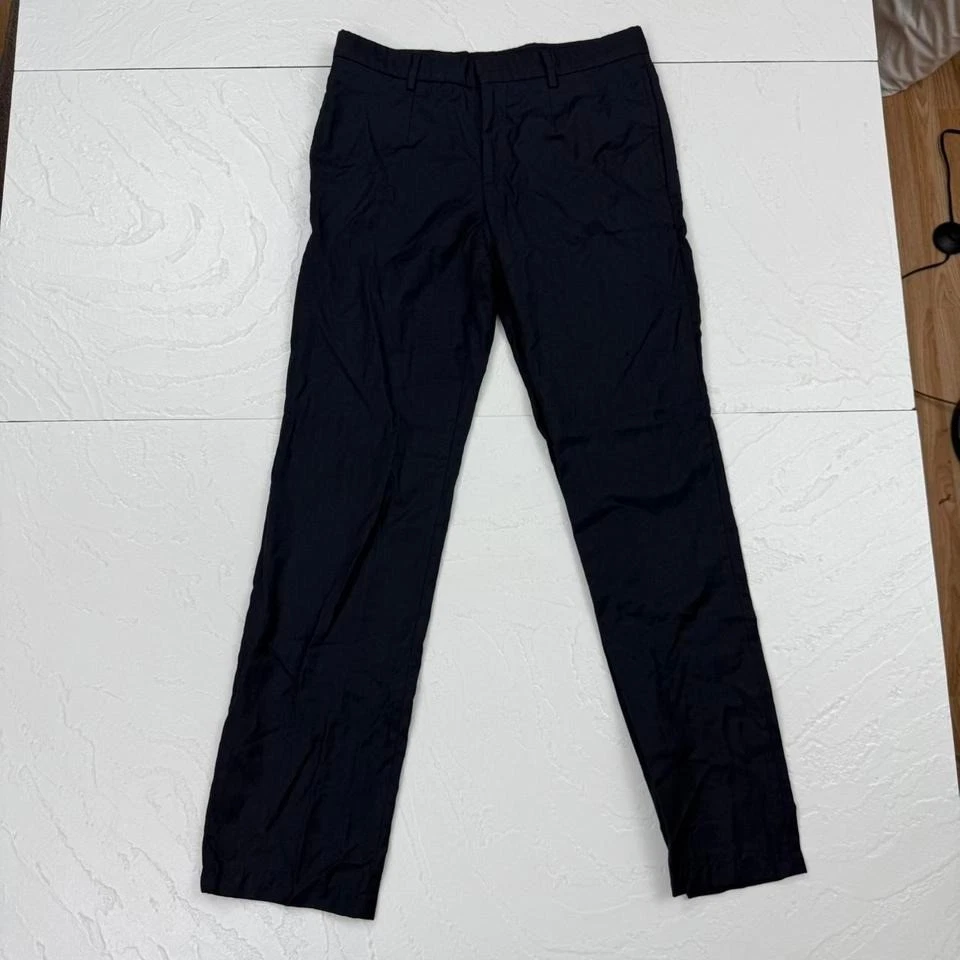 Pantalón Burberry azul marino con corte ajustado 30X30 100% lana hecho en Italia Foto 1 de 4