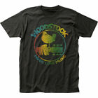 Woodstock Colorful Logo T Shirt Mens Licensed Rock N Roll Music Retro Band Black