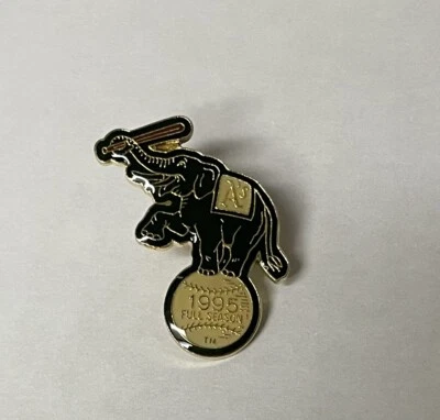 Oakland A’s Athletics 1995 Full Season Hat Cap Lapel Pin Elephant FACTORY SEALED - Image 1 of 4