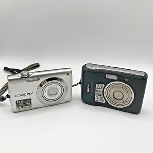 Nikon Coolpix S3000 12.0MP, Nikon Coolpix L16 710MP Silver Black Digital Camera - Foto 1 di 8