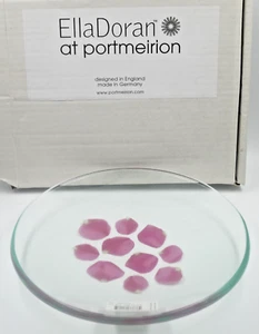 HERMOSO PLATO DE VIDRIO EXTREMADAMENTE RARO ELLA DORAN PORTMEIRION 9.25" 23.5 cm EN CAJA - Imagen 1 de 5