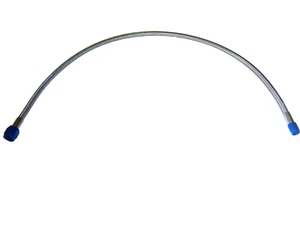 6AN 8" NITROUS OXIDE OR FUEL LINE STAINLESS BRAIDED HOSE BLUE ENDS - Picture 1 of 1