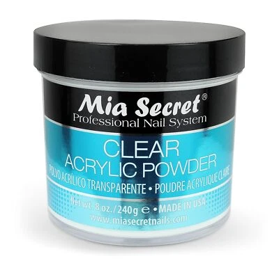 Mia Secret Clear Acrylic Powder (8oz) - Made in USA