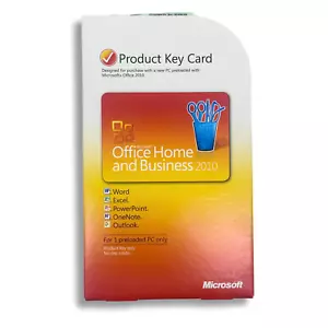 Microsoft Windows Office Home & Business 2010 *PRODUCT KEY CARD ONLY - NO DISC* - Picture 1 of 5
