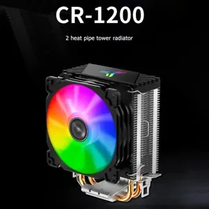 Jonsbo CR1200 CPU Cooler 2 Heat Pipe Tower RGB Rainbow 90mm Cooling Fan Radiator - Picture 1 of 8