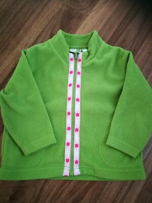 Jacke, Fleecejacke, Strickjacke, Grün, Mädchen, Gr. 86/92 - Bild 1 von 2
