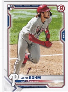 2021 Bowman #2 Alec Bohm RC Rookie Philadelphia Phillies