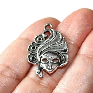 Masquerade Charms Antique Silver Tone (5 charms in one lot) Holidays r - Picture 1 of 2