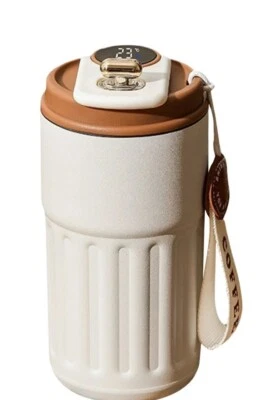 Pompotops Smart LED Display Portable Travel Coffee Mug, Hot Travel Mug, Coffee M - Image 1 of 4