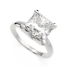 3 Ct Lab Created Princess Cut VVS1 D Diamond Engagement Ring White Gold 18k