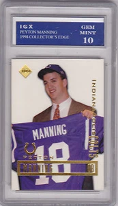 PEYTON MANNING Gem Mint (10) ROOKIE CARD 1998 RC Football BV$$ Colts #1 Pick! - Picture 1 of 1