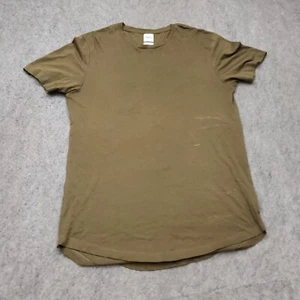 Zara Shirt Mens Large Green Tunic Long Tall Short Sleeve Casual Basic Adult * - Picture 1 of 10