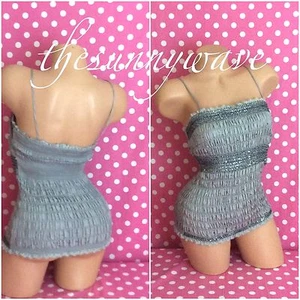 Cache Luxe Gray Stretchy Embellished Sequin Bling Lace Cami Tank Top Blouse M - Picture 1 of 1