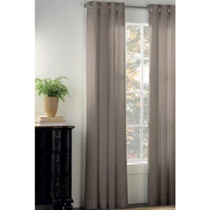 Pannello tenda 84"L x 50"W beige kaki marrone passante top cotone twill moka - Foto 1 di 3