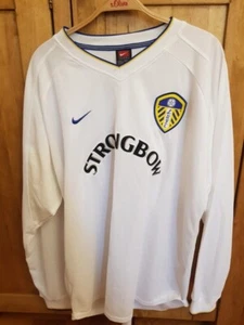 2000 - 2002 Leeds United, Home Football Longsleeve Shirt by Nike, Size Large - Picture 1 of 6