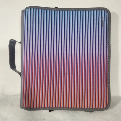 Oxford zipper, Open Tab and Snap Binders 475 sheets, 3" Round Ring, BLUE STR - Image 1 of 4