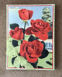 Vintage Chocolate Box Depicting Beautiful Ena Harkness Rose - Picture 1 of 7