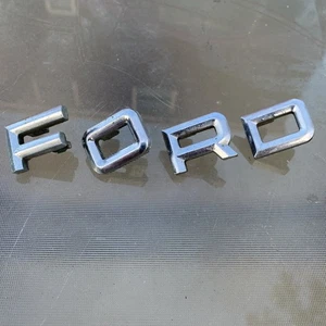1949 Crestliner FORD CAR HOOD FRONT CHROME  F-O-R-D #7954-7957 Letter Set - Bild 1 von 9