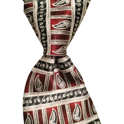  Corbata ALEXANDER LLOYD Para Hombres Seda XLong Diseñador Audaz Rayas Paisley Corbata Foto 1 de 4