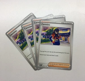 4x Carmine 145/167- Play Set - Pokémon TCG Twilight Masquerade NM - Bild 1 von 2