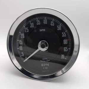 Vintage SMITHS 70mph Chrome & Black Speedometer Gauge British Classic Car  - Picture 1 of 23