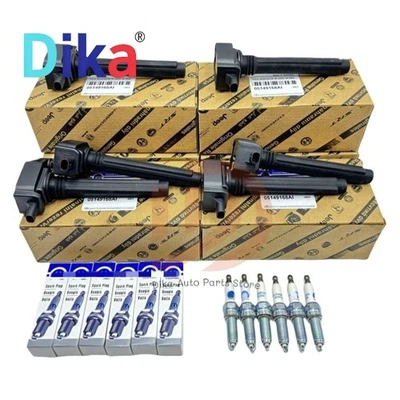6 Pack Mopar Ignition Coils & Spark Plugs For Chrysler Jeep Dodge Ram 3.6L UF648 — 第 1/4 张图片