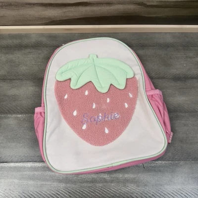 Mochila Pottery Barn Kids Little Critters Fresa Mini Monograma Leer Foto 1 de 4
