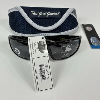 NY Yankees MLB Licensed Sunglasses Chrome Wrap NWT With Soft Case - Image 1 of 4