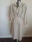 By Any Other Name(Rosie Assoulin) Cotton Pinstripe Cumberbund Shirt Dress Sz 6