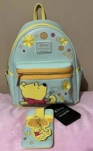 Sale! Loungefly Winnie Puuh Mini Rucksack und Kartenetui Geldbörse Set - Bild 1 von 5