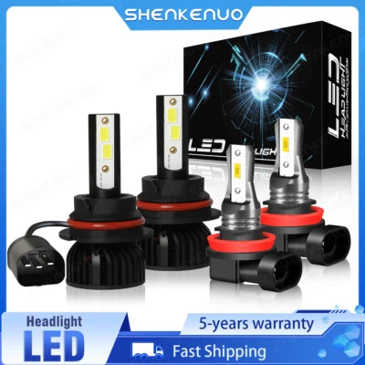 Para Suzuki SX4 2007-2013 4x Combo 9007 y H11 Faros LED Faros Antiniebla Bombillas Blancas Foto 1 de 4