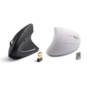 Wireless Mouse PC&Game Ergonomic Design Vertical 1600DPI Optical—Battery versif8 - Afbeelding 1 van 10