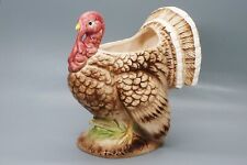 Vintage Relpo Turkey Planter Ceramic Thanksgiving 6641 Made in Japan 5.75" Tall