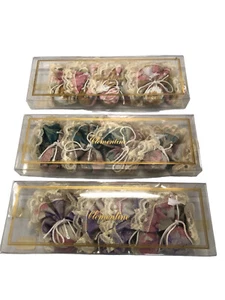 3 SET 12 PROFUMATORI PER CASSETTI CLEMENTINE LAVORATI A MANO PROFUMI VINTAGE - Imagen 1 de 2