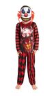 Fancy Dress Kids Costume Scary Clown Top Trousers & Mask