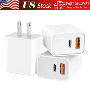 For iPhone 14 13 12 11 XR 8 20W Fast Charger Block USB Type C Wall Power Adapter - Picture 1 of 19